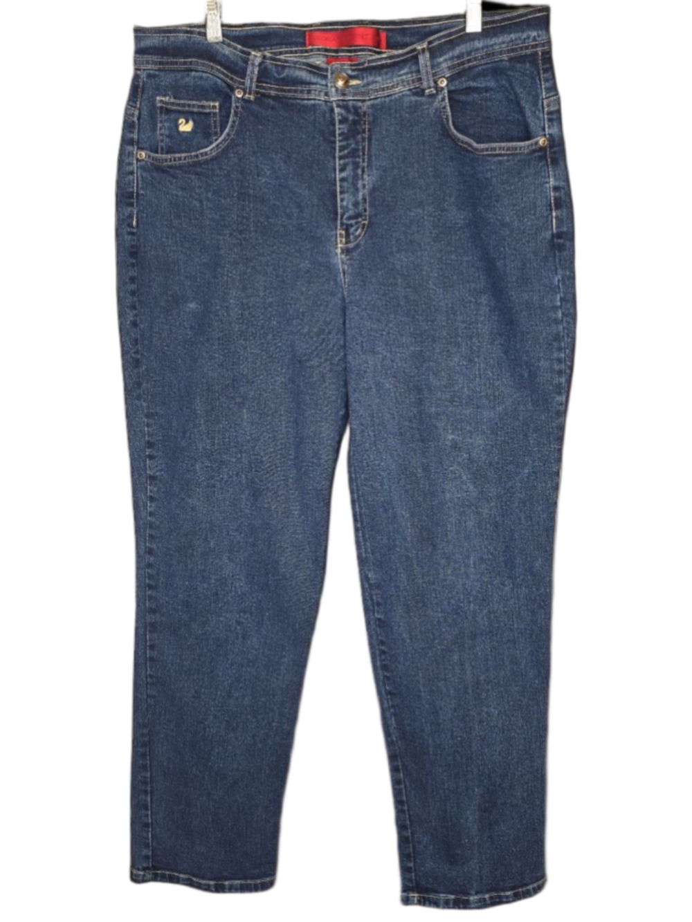 Gloria Vanderbilt Amanda Jeans Womens 16W Blue Stretch Denim High Rise Tapered
